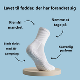 PadSocks dæmpet strømpe med klemmefri manchet, nem at tage på, skovenlig pasform og bløde 3D-dæmpere