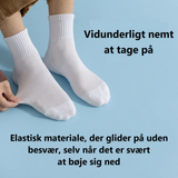 Elastisk materiale på PadSocks, der glider let på