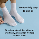 Stretchy PadSocks material that slides on easily