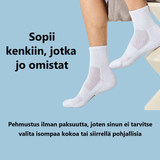 PadSocks sopivat jo omistamiisi kenkiin, pehmustus ilman paksuutta
