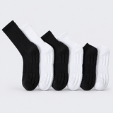 PadSocks i svart och vitt i tre längder: låga, mid och höga